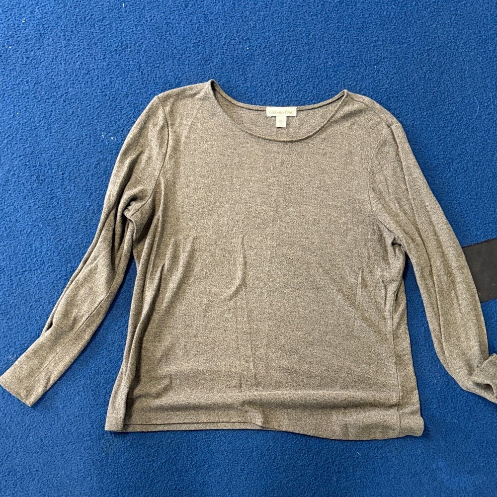 Coldwater Creek Taupe Long Sleeve Top